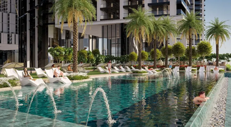 Sobha Central / Бассейн для отдыха и озеленение